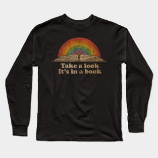 vintage take a look it is in a book Long Sleeve T-Shirt